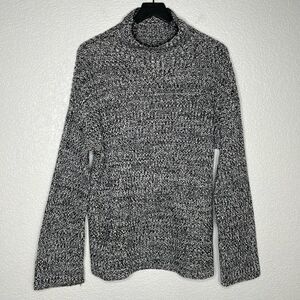 Caslon White Black Cowl Neck Sweater Size S